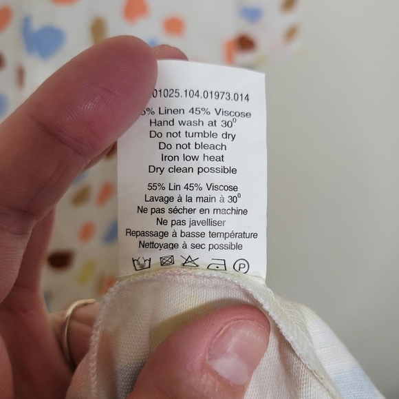 RIXO Hattie Midi Dress Size Large L 10 NWOT Linen Blend Polka Dot Puff Sleeve - Picture 14 of 14